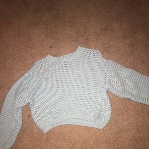 cropped knitted sweater